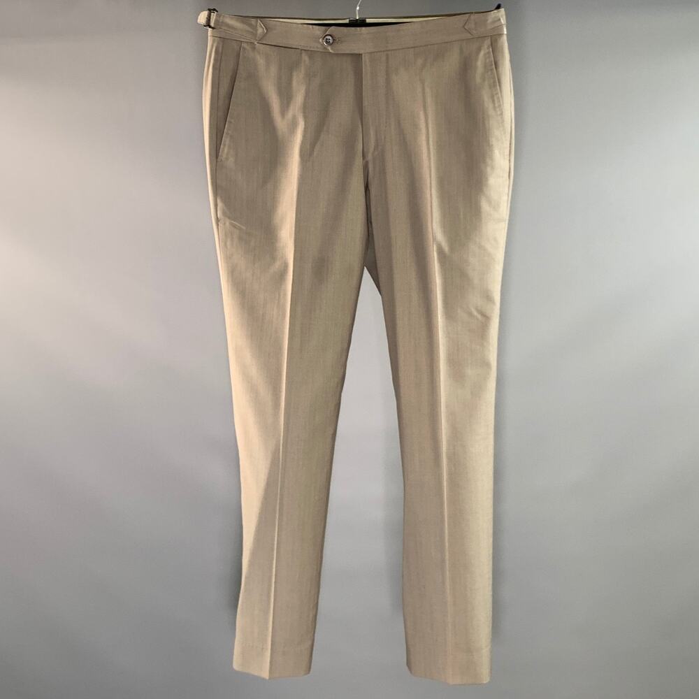 ISAIA Size 32 Grey PN02 00248 00073 H Wool Blend Dress Pants